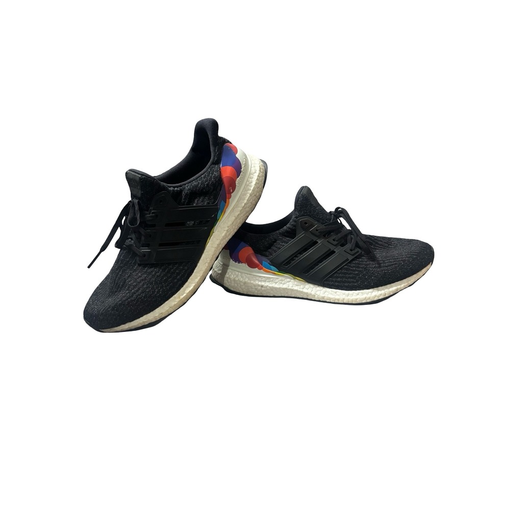 Adidas UltraBoost 3.0 Pride Black Rainbow Sneakers CP9632 Mens Size 10‎